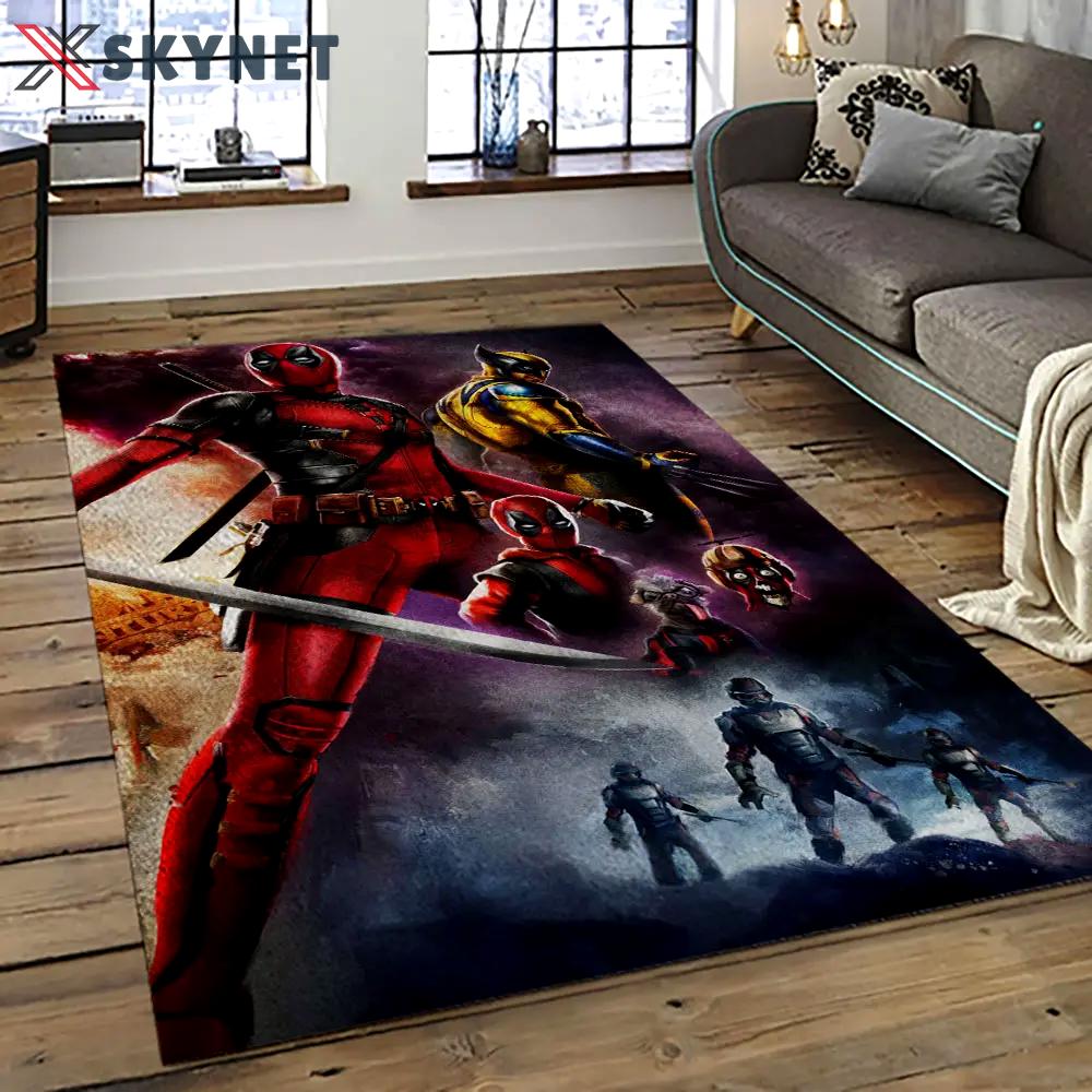 Deadpool marvel movie retangle carpet area rug home decor best gift for fan and friends dp3 Rectangle Rug