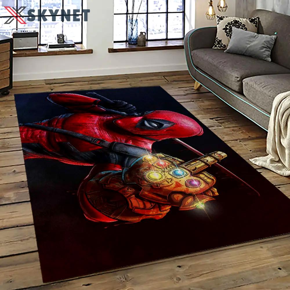 Deadpool marvel movie retangle carpet area rug home decor best gift for fan and friends dp34 Rectangle Rug