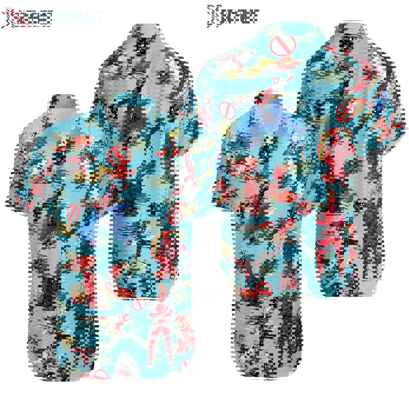 Deadpool red hawaiian shirt Hawaii Shirt Shorts & Flip Flops