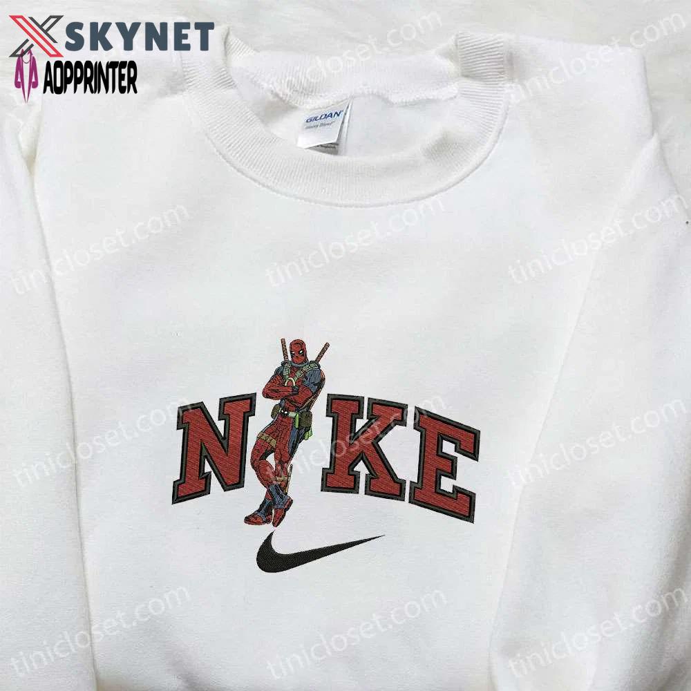 Deadpool x nike movie embroidered shirt: marvel comic custom tee Embroidered Shirt