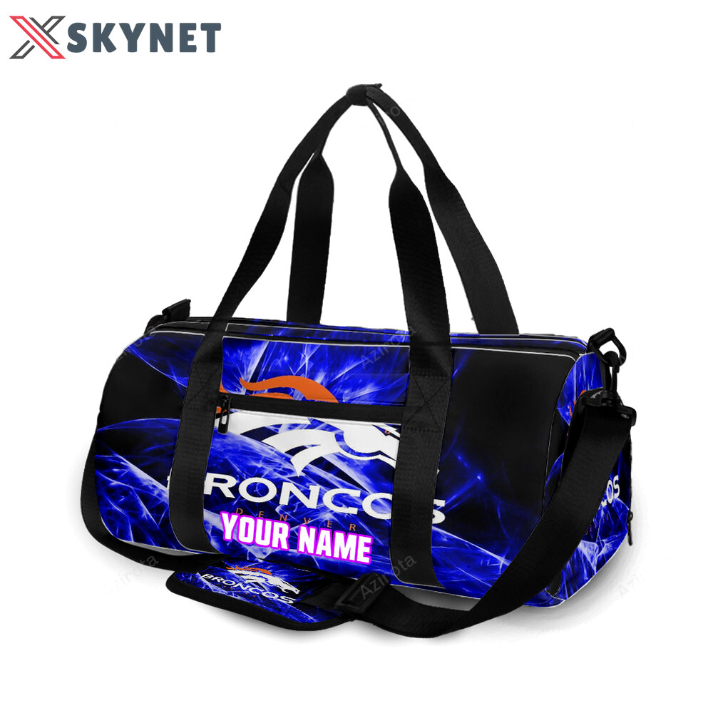 Denver broncos emblem v44 personalized name travel bag gym bag 133 Travel Bag