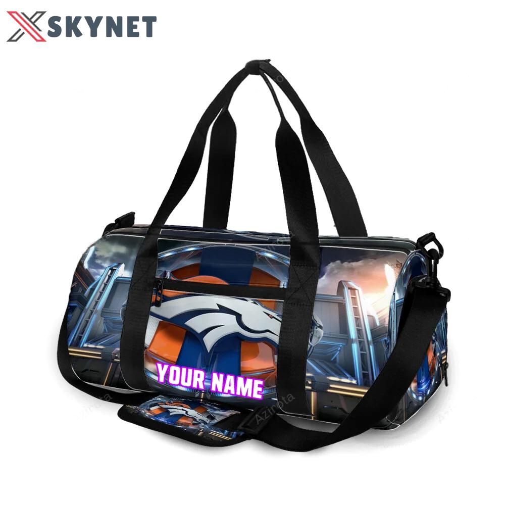 Denver broncos emblem v61 personalized name travel bag gym bag 228 Travel Bag