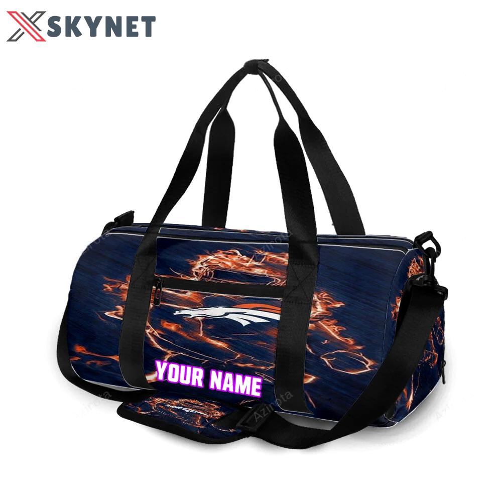 Denver broncos fire emblem v5 personalized name travel bag gym bag 1568 Travel Bag