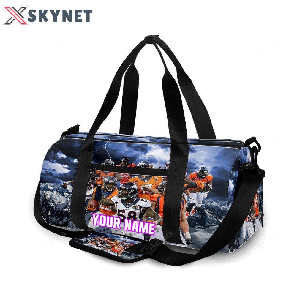 Denver broncos team v22 personalized name travel bag gym bag 1041 Travel Bag