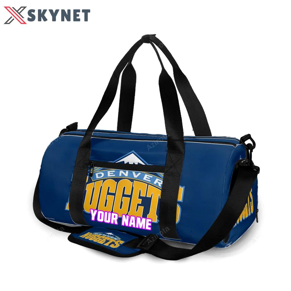 Denver nuggets yellow blue red personalized name travel bag gym bag 405 Travel Bag