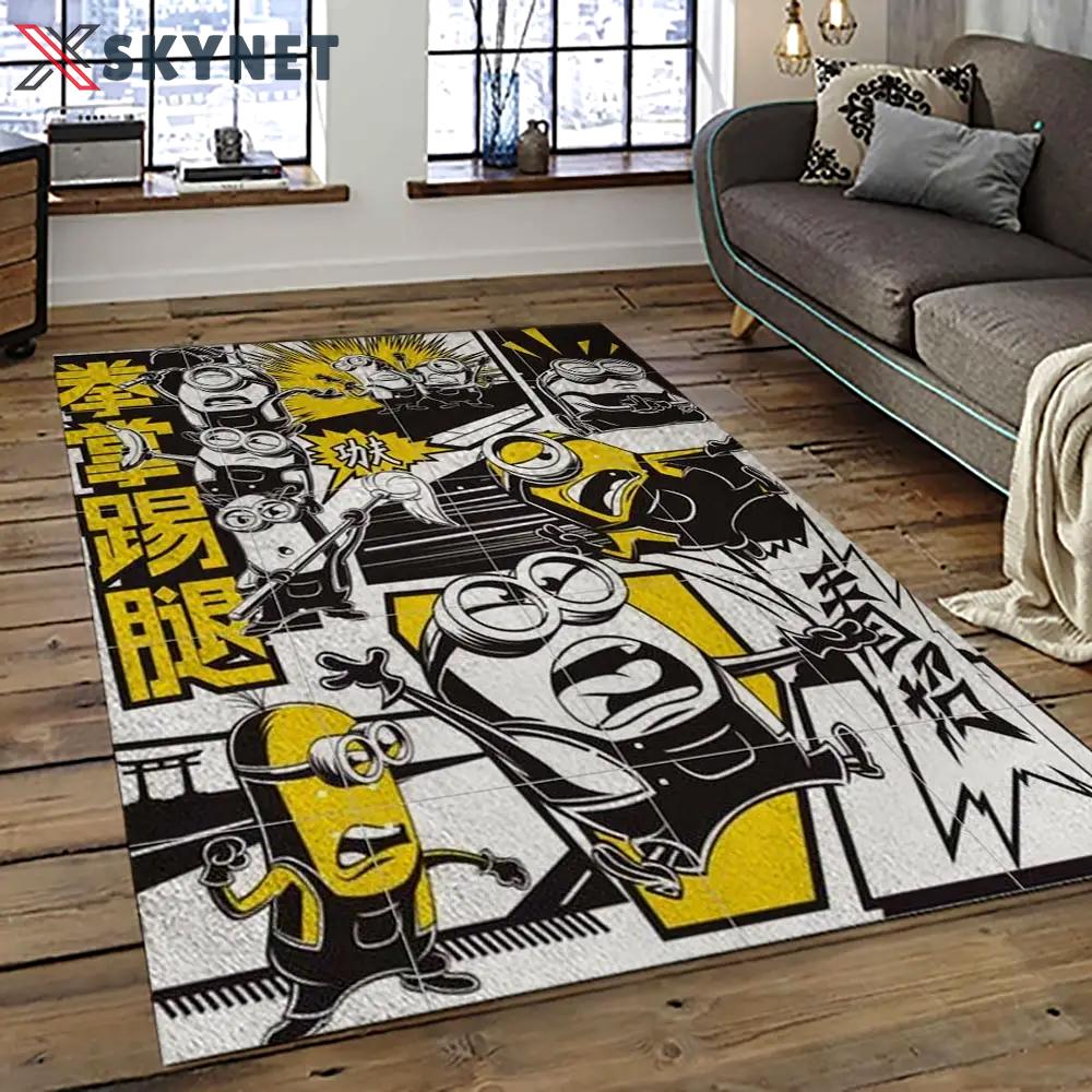 Despicable me film movie minion characters area rug home decor halloween gift best present for friends dmm18 Rectangle Rug