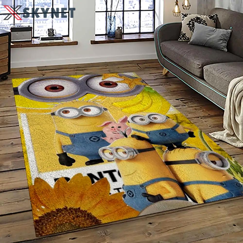 Despicable me film movie minion characters area rug home decor halloween gift best present for friends dmm3 Rectangle Rug