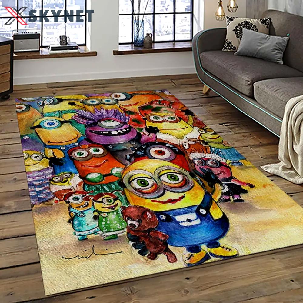 Despicable me film movie minion characters area rug home decor halloween gift best present for friends dmm51 Rectangle Rug