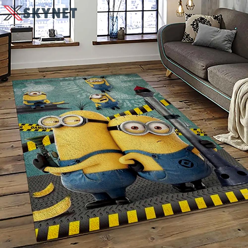 Despicable me film movie minion characters area rug home decor halloween gift best present for friends dmm6 Rectangle Rug