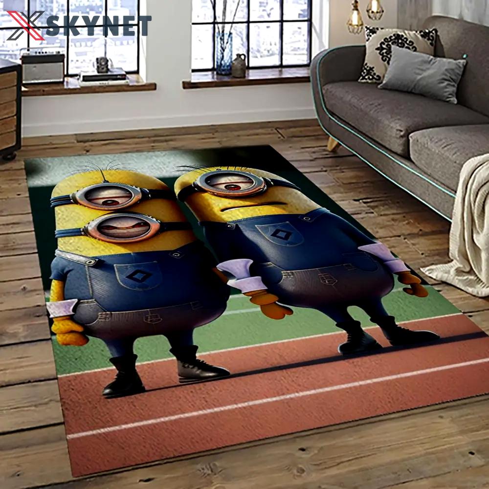Despicable me film movie minion characters area rug home decor halloween gift best present for friends dmm76 Rectangle Rug