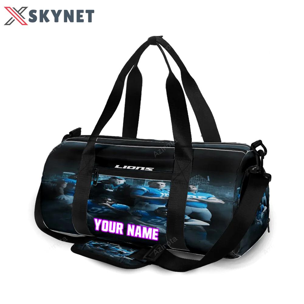 Detroit lions team v4 personalized name travel bag gym bag 883 Travel Bag