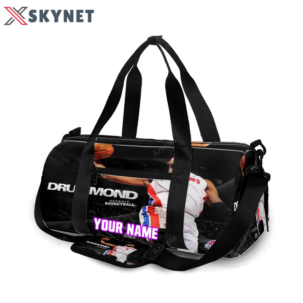 Detroit pistons andre drummond1 personalized name travel bag gym bag 1362 Travel Bag