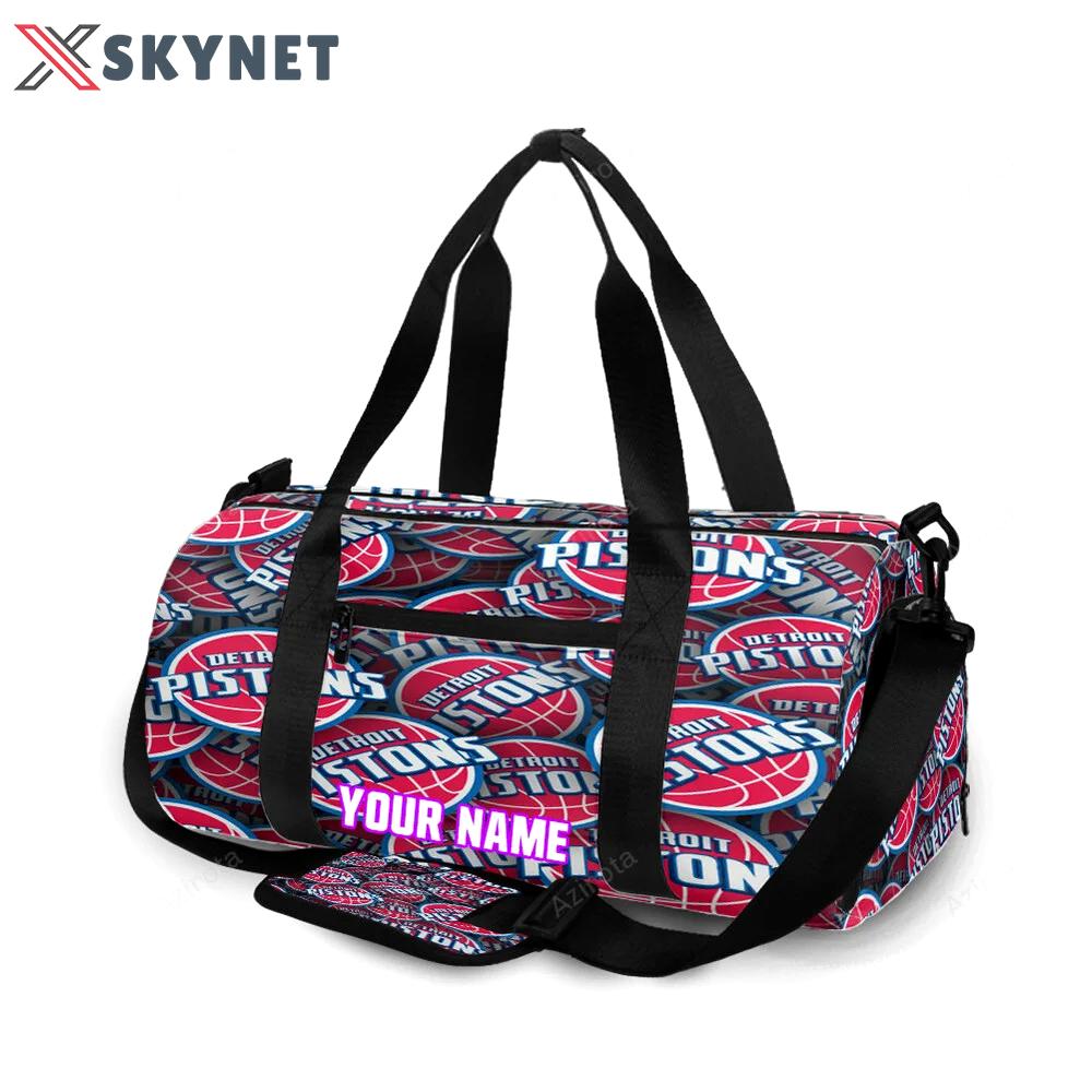 Detroit pistons1 personalized name travel bag gym bag 2163 Travel Bag