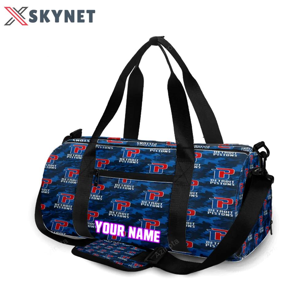 Detroit pistons4 personalized name travel bag gym bag 194 Travel Bag