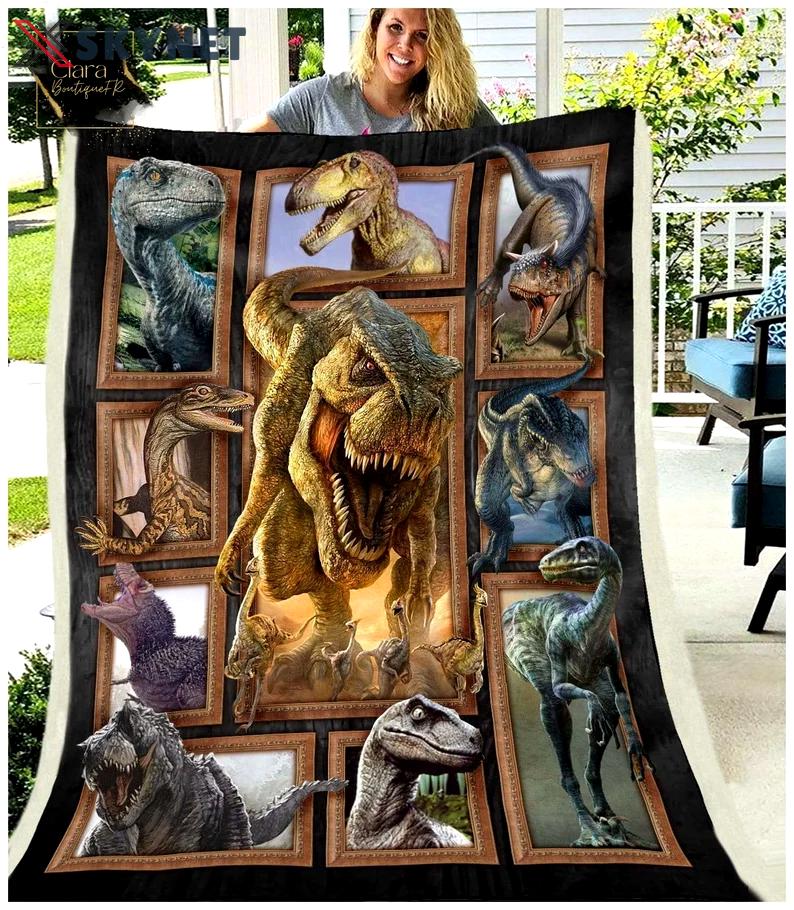 Dinosaur 3d fleece blanket, mink sherpa blanket, dinosaur blanket, dinosaur 3d blanket, dinosaur quilt, dinosaur lover gift Quilt Blanket