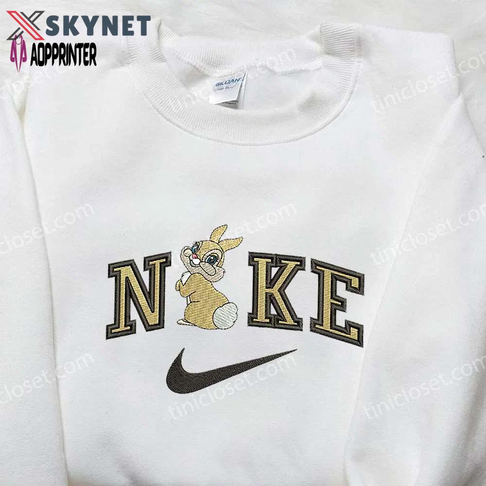 Disney inspired nike x miss bunny embroidered shirt – thumper & miss bunny design Embroidered Shirt