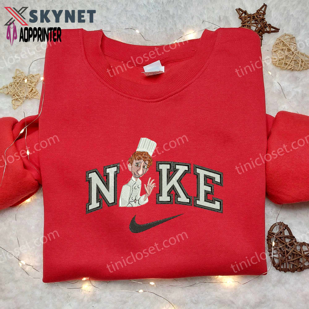 Disney nike embroidered hoodie & alfredo linguini shirt: unique collaboration & inspired designs Embroidered Shirt