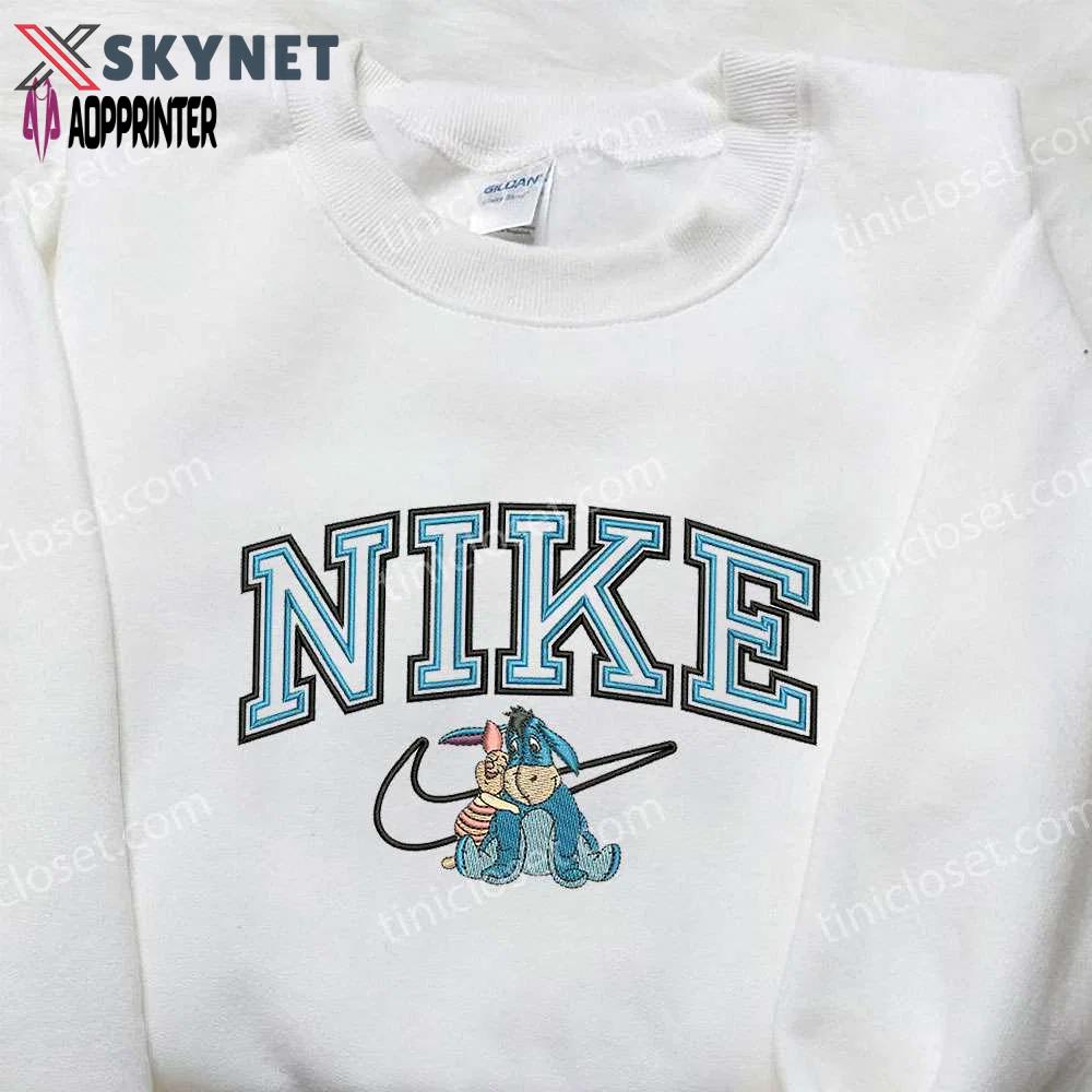 Disney nike x piglet & eeyore embroidered shirt winnie the pooh disney character shirt Embroidered Shirt