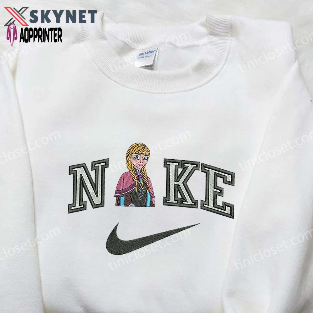 Disneyland family shirt: nike anna arendelle embroidered nike-inspired for fun & style! Embroidered Shirt