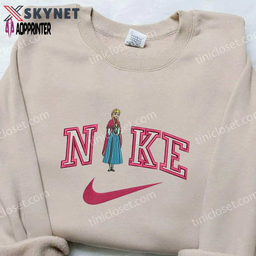 Disneyland family shirts: nike x anna arendelle embroidered shirt & nike inspired hoodie Embroidered Shirt