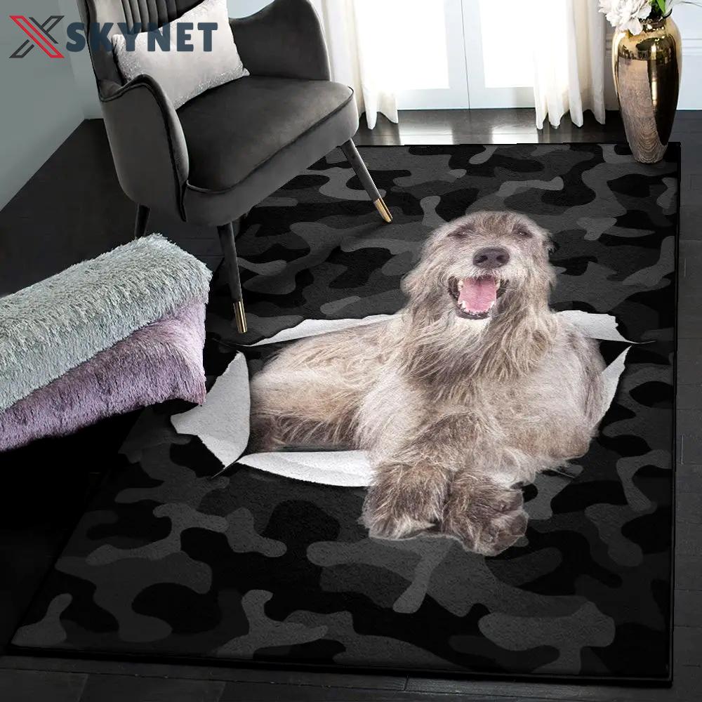 Dog cool rugs, irish wolfhound dog rug Rectangle Rug