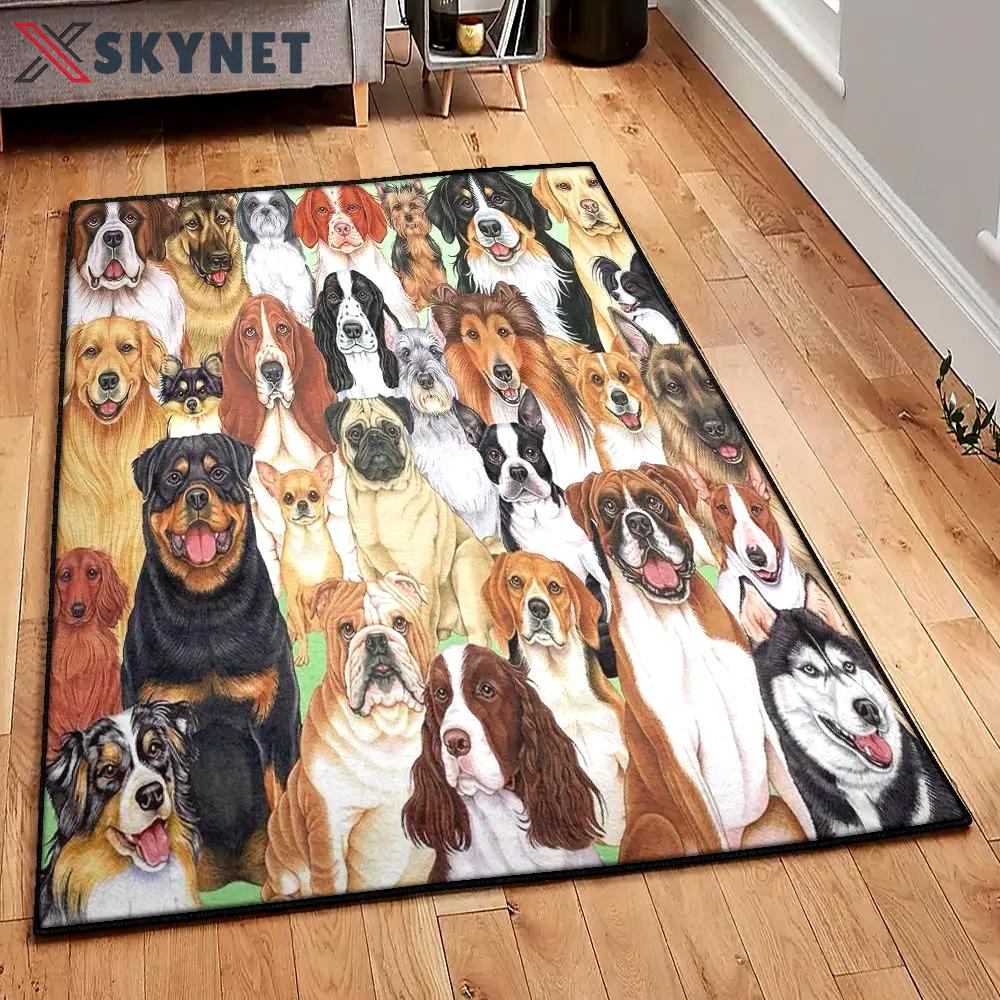 Dog large area rugs, lovely dog gift for dog lovers gs rug Rectangle Rug