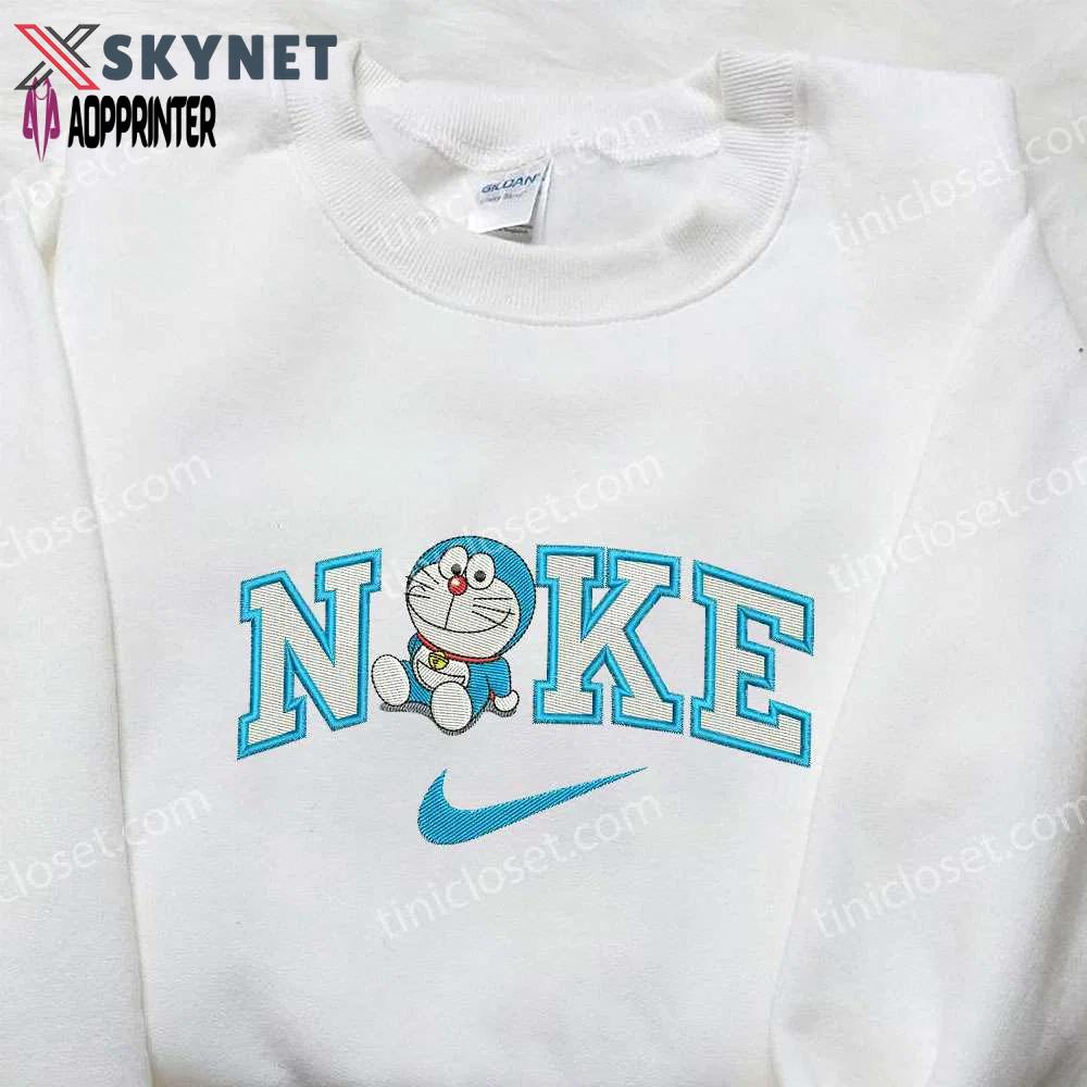Doraemon x nike embroidered shirt: custom design exclusive collaboration Embroidered Shirt