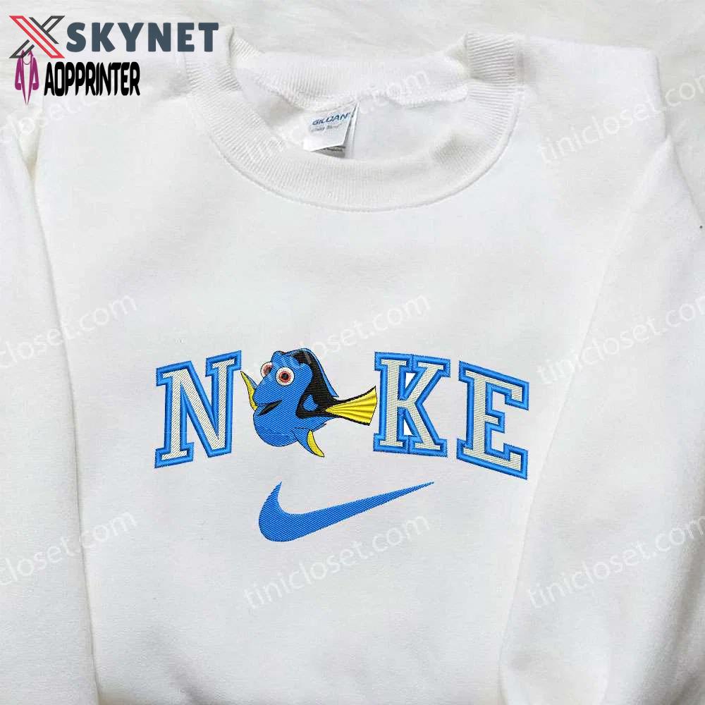 Dory x nike embroidered shirt: custom finding dory tee Embroidered Shirt