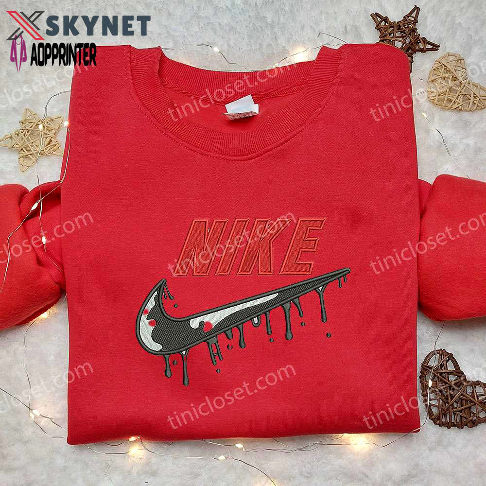 Drip x nike swoosh embroidered hoodie & shirt: best nike inspired birthday gift ideas Embroidered Shirt