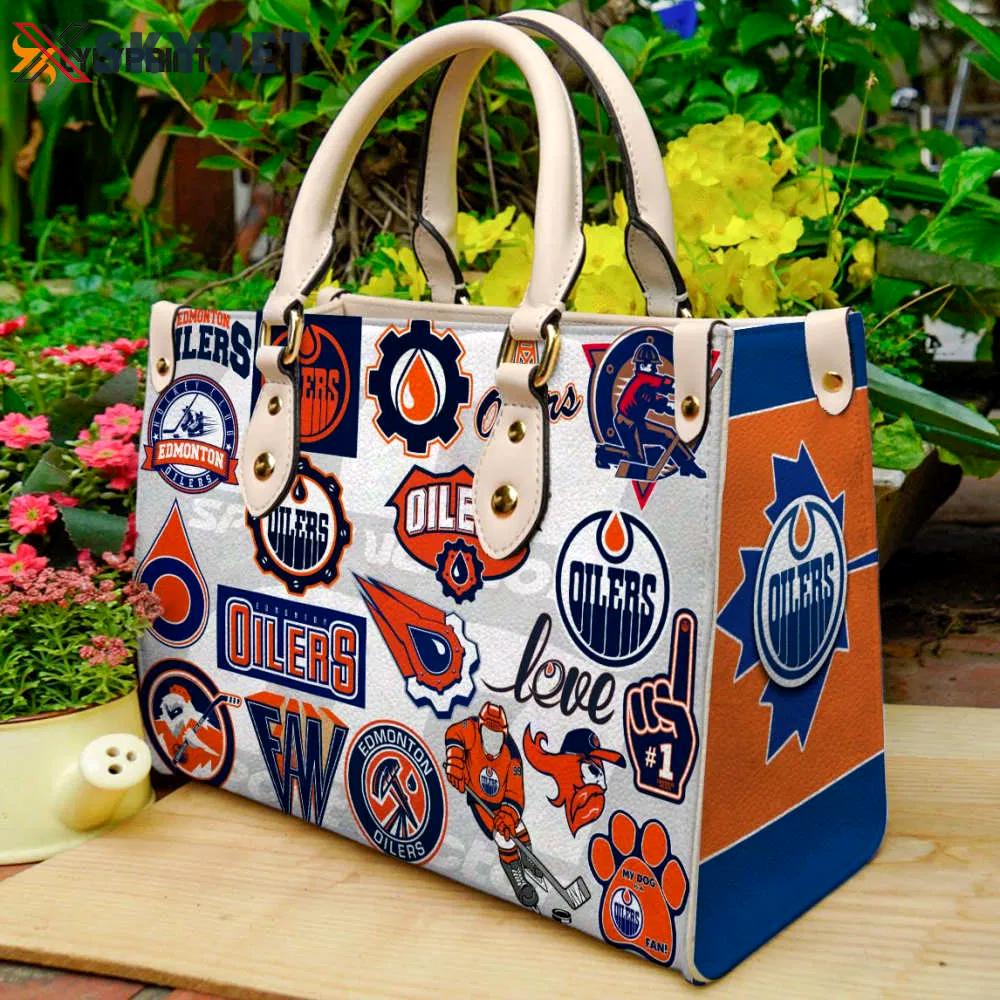 Edmonton oilers 1 leather handbag for women gift 2368 Women Leather Hand Bag