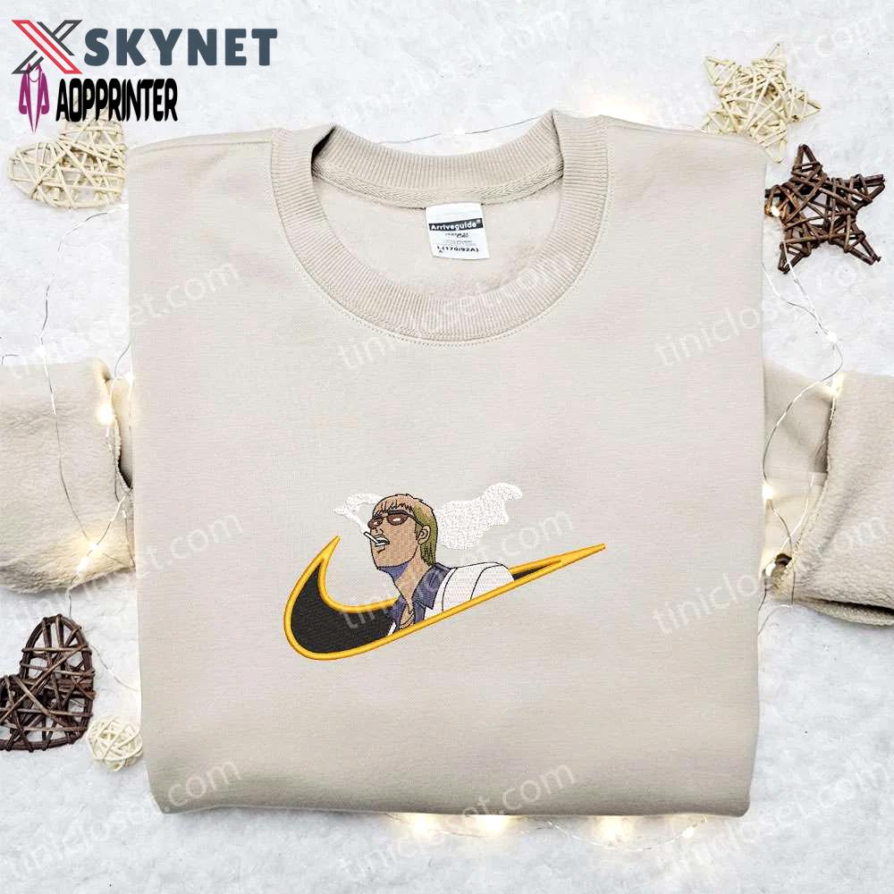 Eikichi onizuka x nike anime embroidered shirt: great teacher onizuka inspired stylish nike design Embroidered Shirt