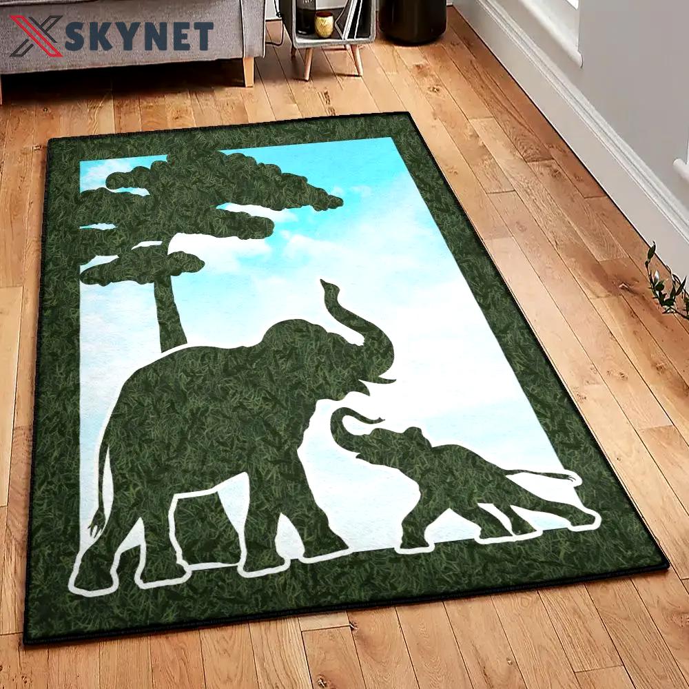Elephantidae bedroom rugs, elephant gs cl rug Rectangle Rug