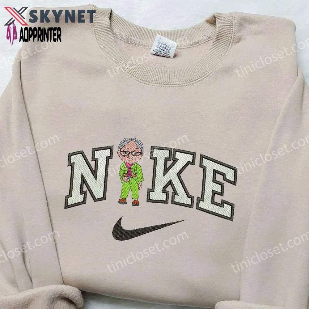 Ellie fredricksen x nike swoosh embroidered shirt – custom up shirt Embroidered Shirt