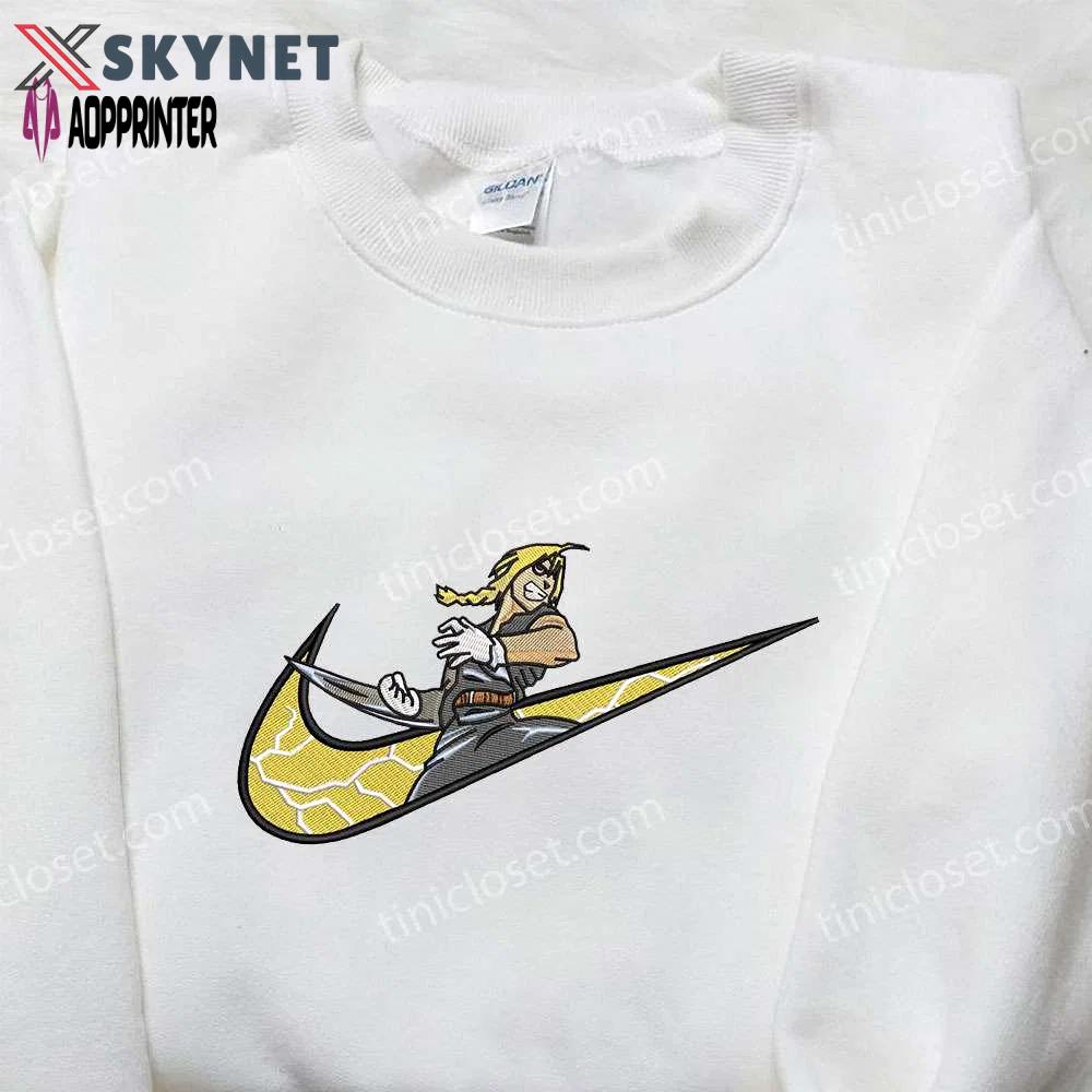 Elric x nike embroidered shirt: fullmetal alchemist custom design Embroidered Shirt
