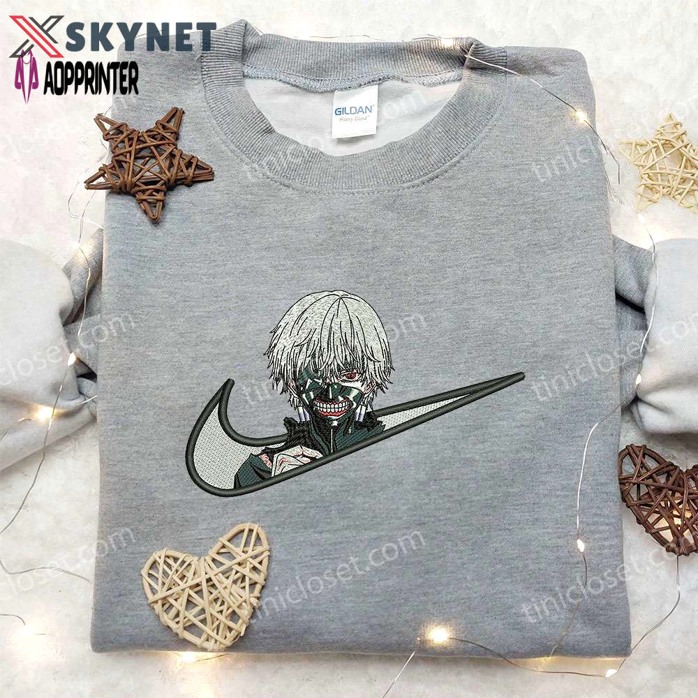 Exclusive kaneki x nike embroidered shirt: tokyo ghoul custom apparel Embroidered Shirt