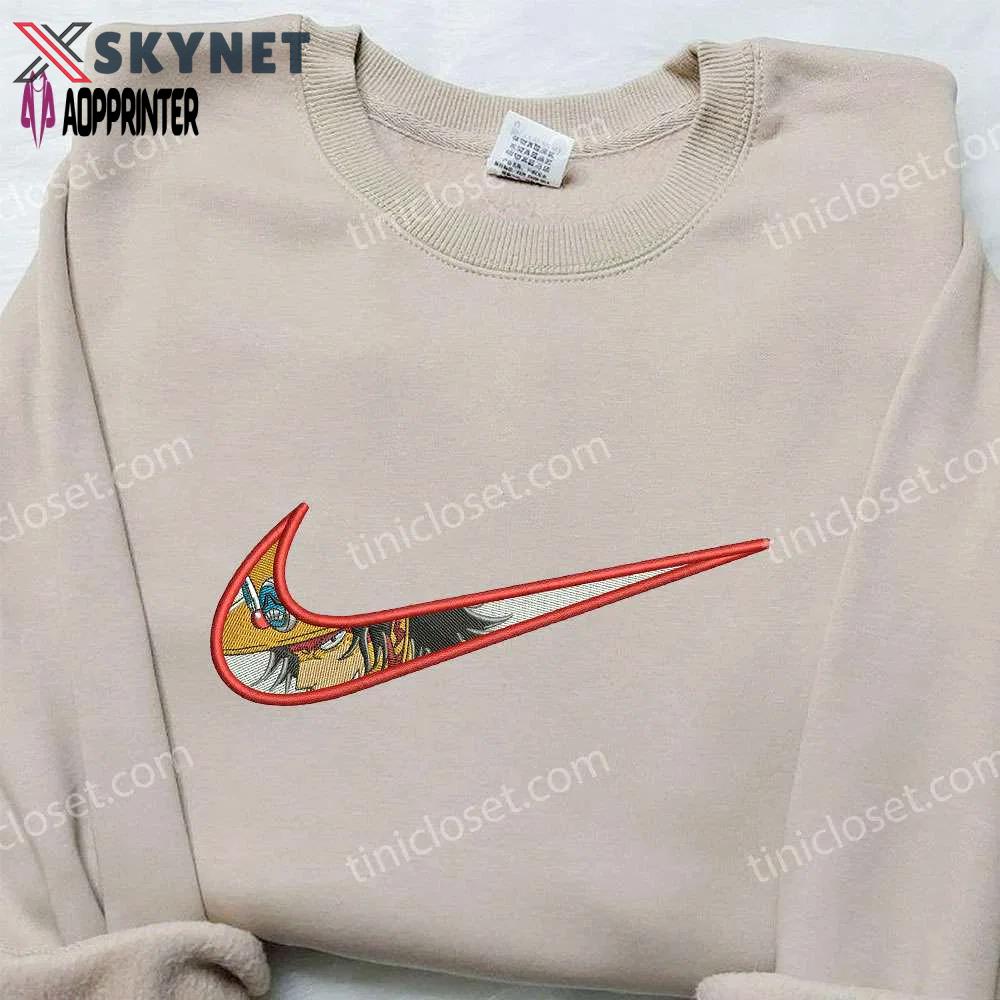 Exclusive portgas d ace x nike embroidered sweatshirt: one piece inspired nike branded shirt Embroidered Shirt