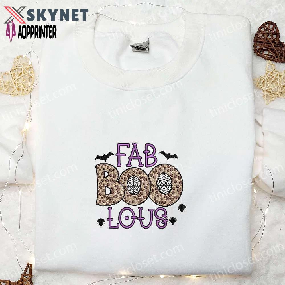 Fab boo lous leopard halloween embroidered shirt – best halloween gift ideas Embroidered Shirt