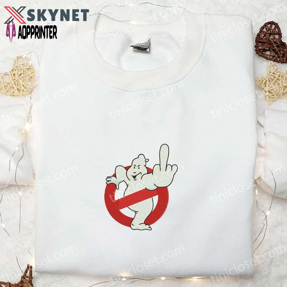 F*ck ghostbusters embroidered sweatshirt: halloween hoodie perfect gift for halloween lovers Embroidered Shirt