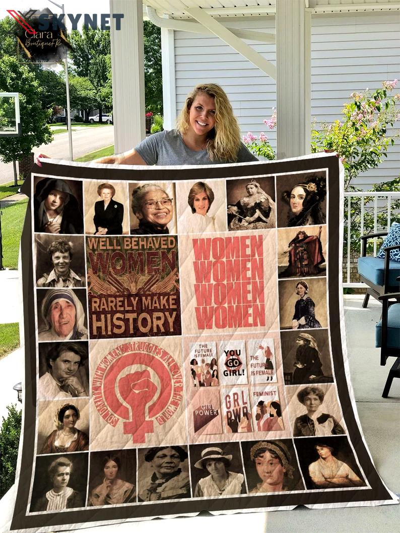 Feminist fleece blanket, mink sherpa blanket, feminist blanket, women rights blanket, human rights blanket Quilt Blanket