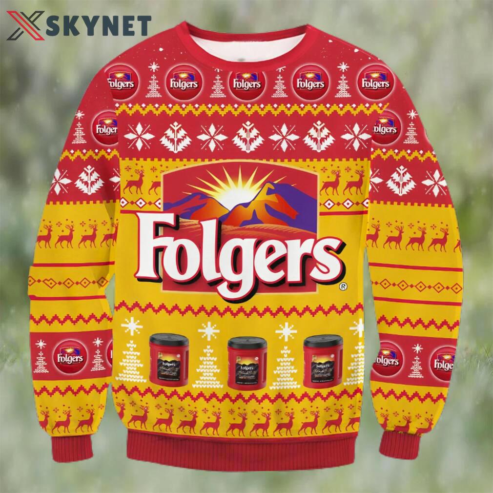 Folgers coffee ugly christmas sweater Christmas Ugly Sweater