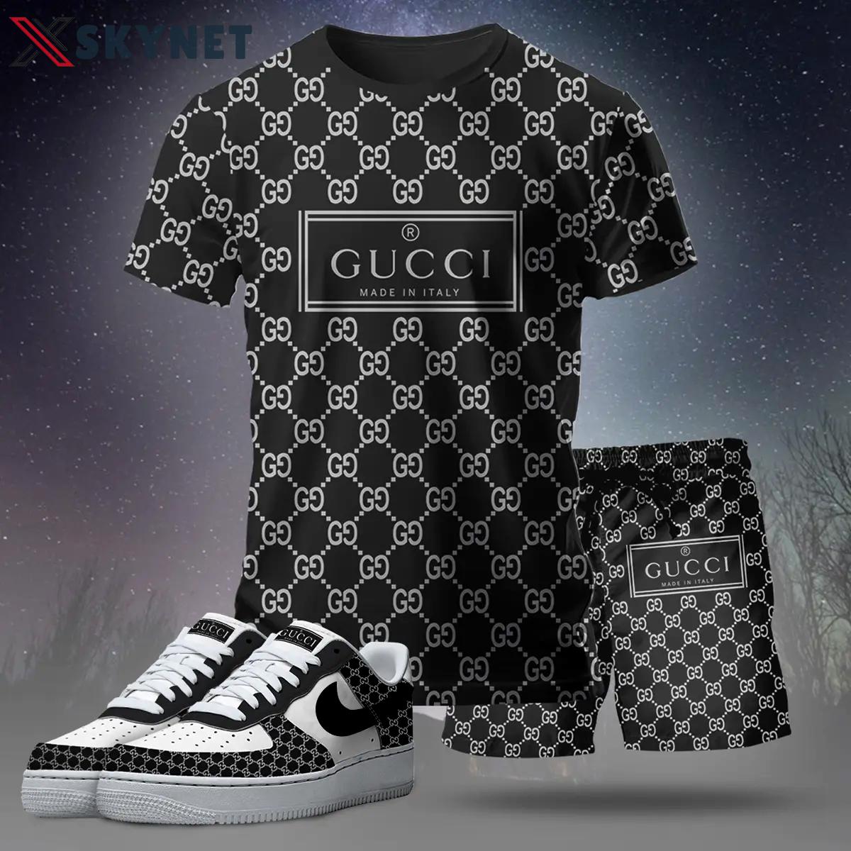 For the girls who love all-black statement fits, minimal logo graphic tee outfit t-shirt – black monogram print | clean girl aesthetic outfit T-Shirt Short Sneakers Set