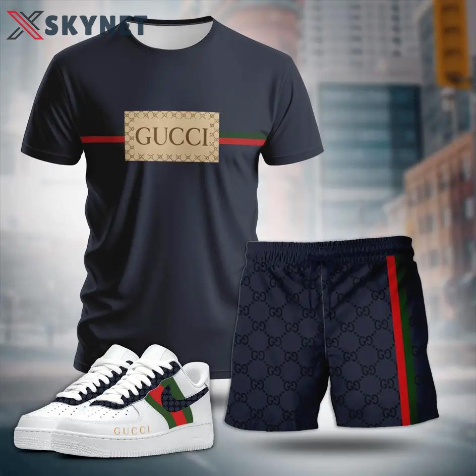 For the girls who love sleek dark looks, minimal logo stripe tee outfit t-shirt – black with center logo print | casual everyday outfit aesthetic ideas T-Shirt Short Sneakers Set