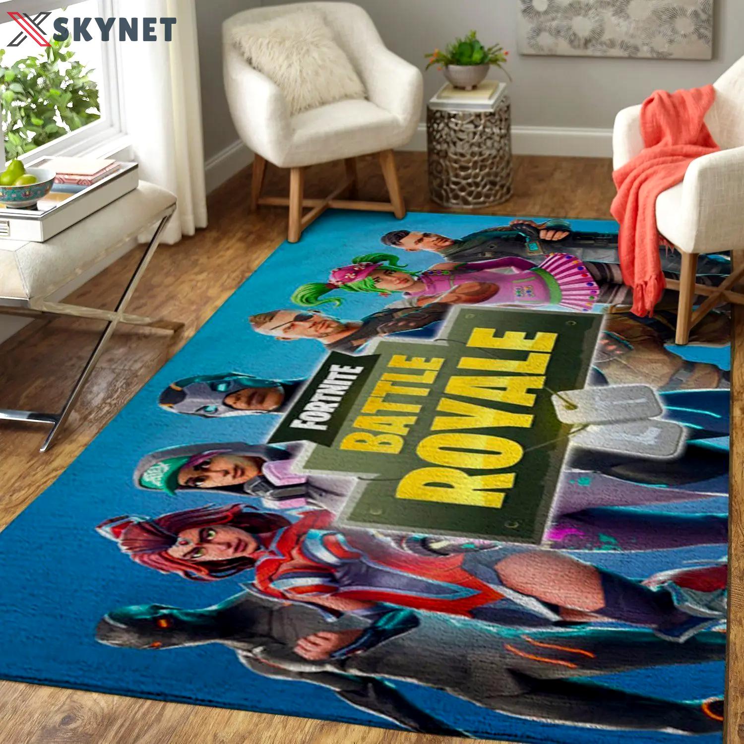 Fortnite area rug video game carpet gamer living room rugs rug regtangle carpet floor decor home decor v46 Rectangle Rug