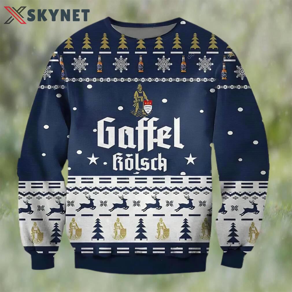 Gaffel kolsch beer ugly christmas sweater, faux wool sweater, gifts for beer lovers, international beer day, best christmas gifts for 2022 ? prinvity Christmas Ugly Sweater