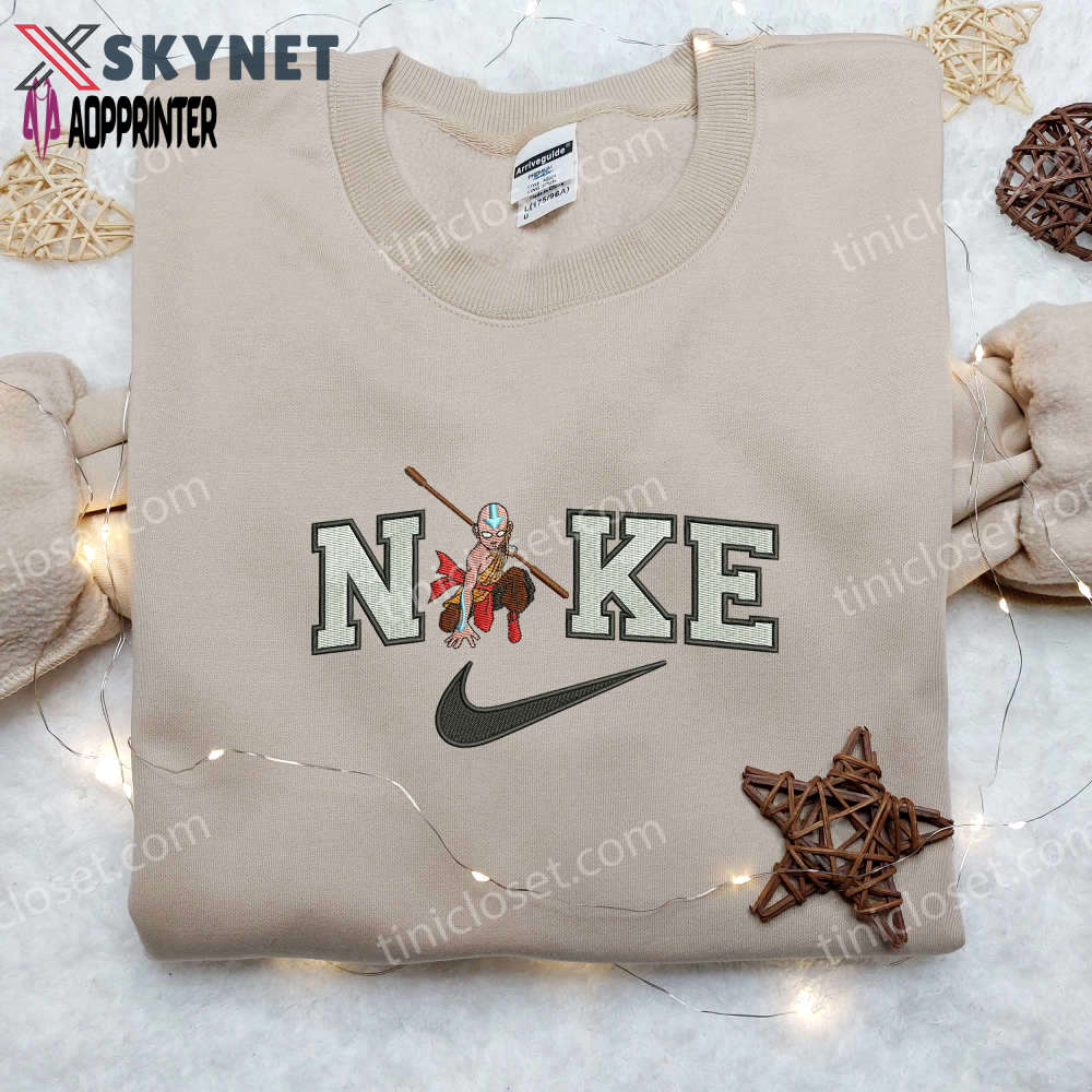 Get the ultimate aang nike & avatar cartoon embroidered shirt – limited edition Embroidered Shirt