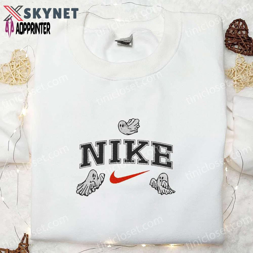 Ghost x nike embroidered hoodie & shirt: best halloween gift ideas Embroidered Shirt