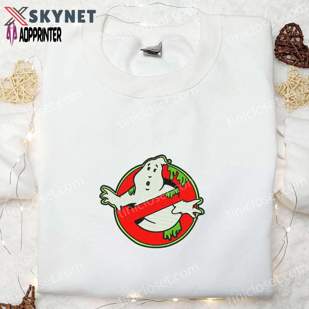 Ghostbusters embroidered sweatshirt: halloween hoodie perfect gift for halloween lovers Embroidered Shirt