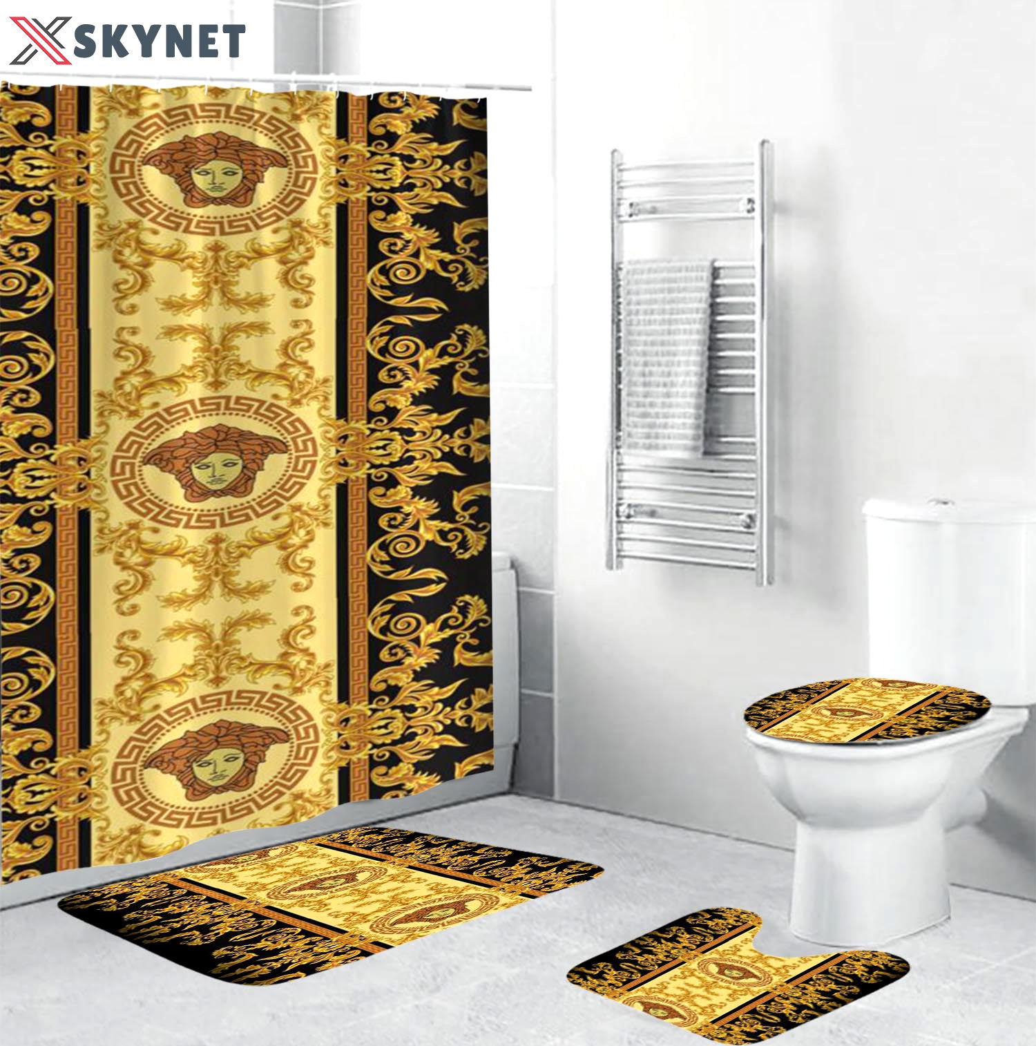 Gianni versace royal bath mat home decor bathroom sets luxury fashion brand hypebeast Bathroom Set