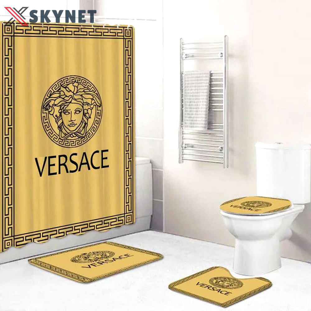 Gianni versace yellow bath mat hypebeast home decor luxury fashion brand bathroom sets Bathroom Set