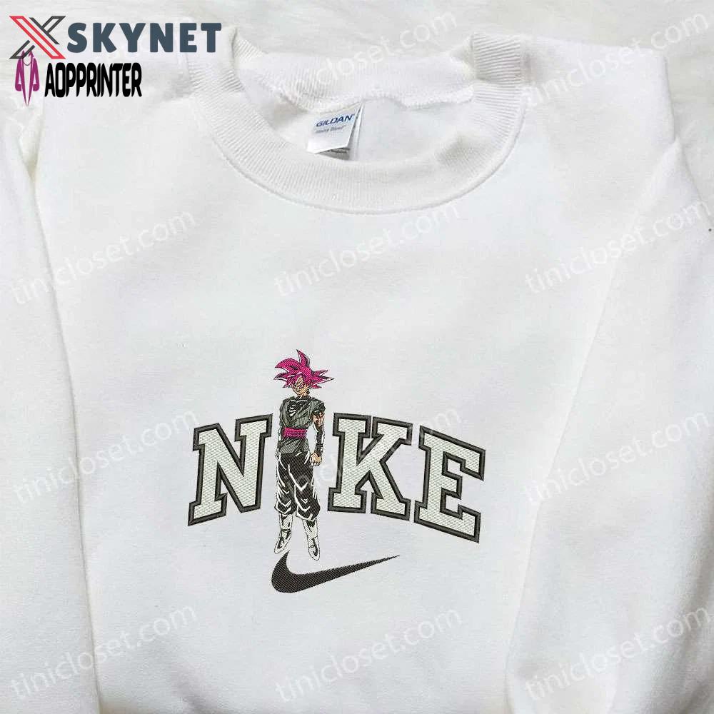 Goku super saiyan rose x nike anime embroidered tshirt dragon ball & nike inspired shirt Embroidered Shirt